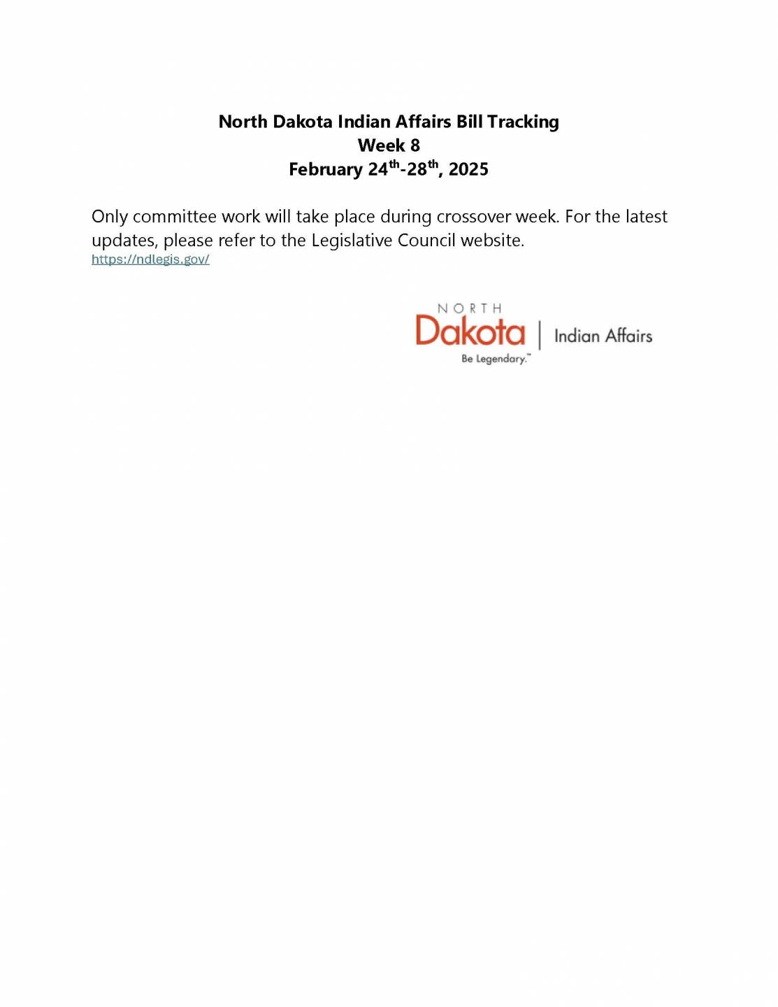 Week 8 hearings